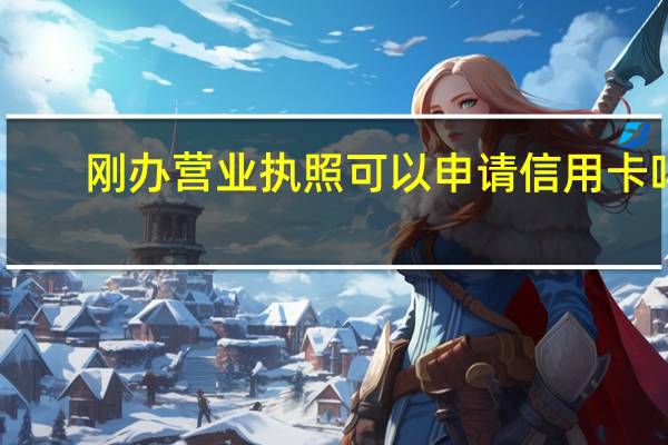 刚办营业执照可以申请信用卡吗