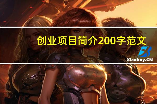 创业项目简介200字范文（创业小项目简介）