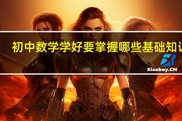 初中数学学好要掌握哪些基础知识点