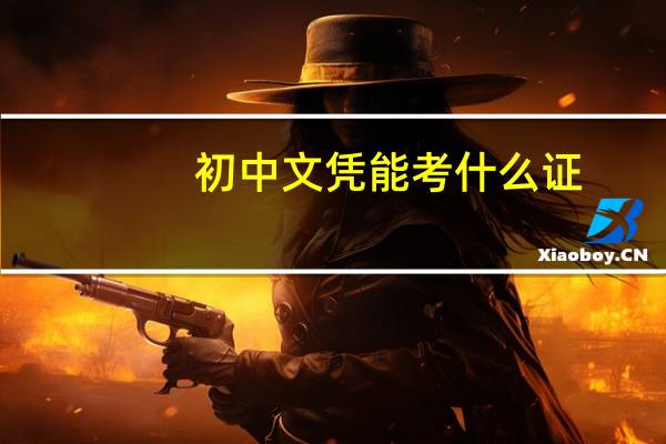 初中文凭能考什么证