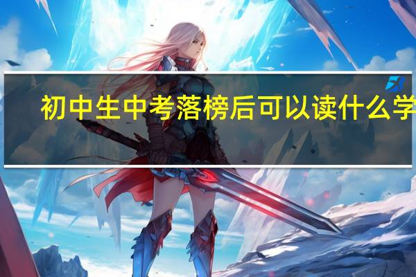 初中生中考落榜后可以读什么学校