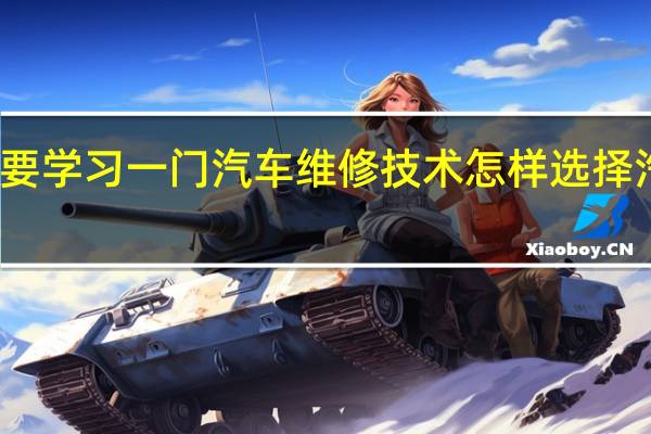 初中生要学习一门汽车维修技术怎样选择汽修培训学校