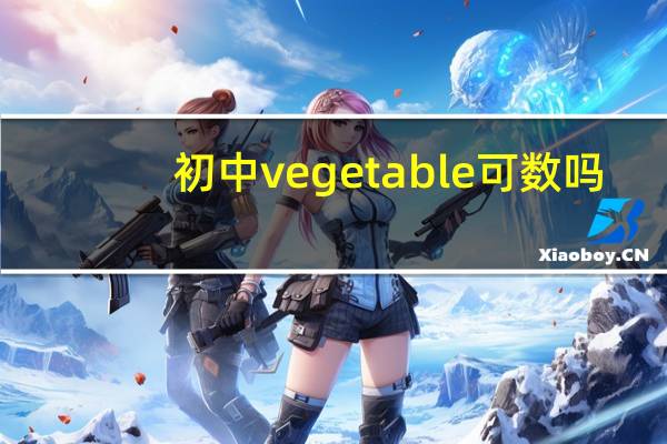初中vegetable可数吗