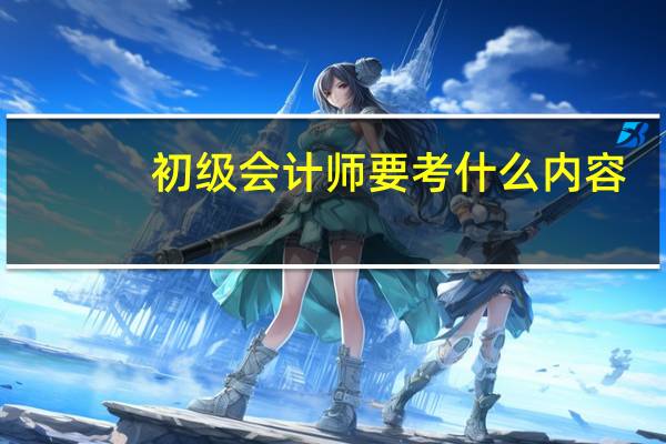 初级会计师要考什么内容