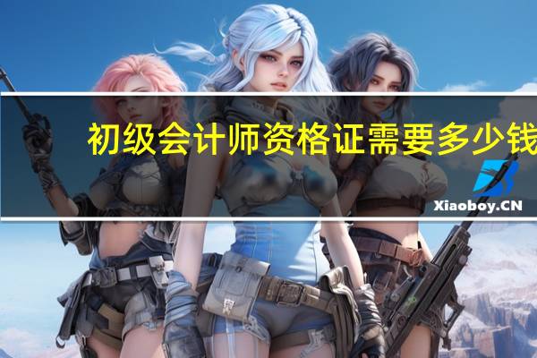 初级会计师资格证需要多少钱