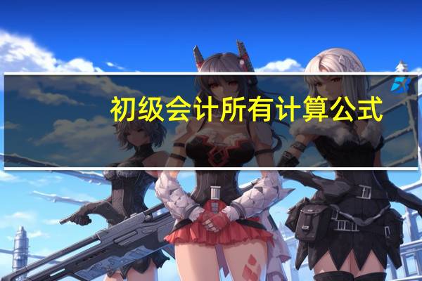 初级会计所有计算公式