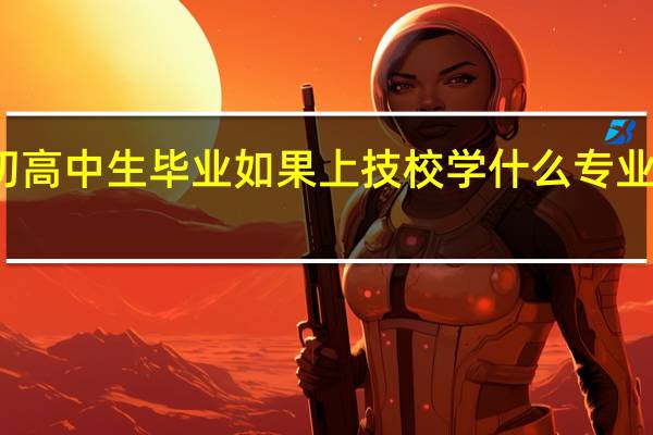 初高中生毕业如果上技校学什么专业有发展