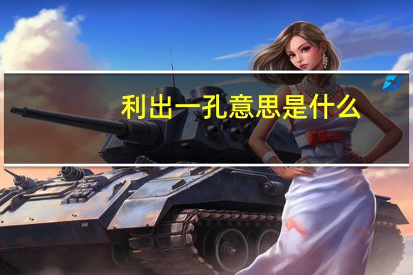 利出一孔意思是什么