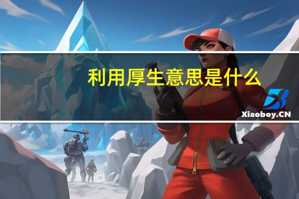 利用厚生意思是什么