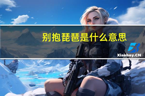别抱琵琶是什么意思