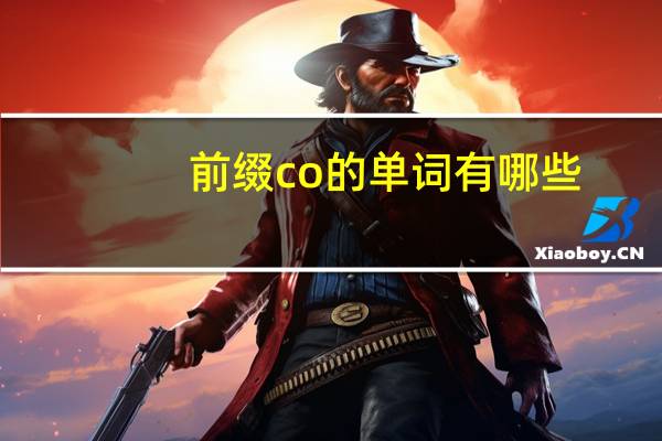 前缀co的单词有哪些