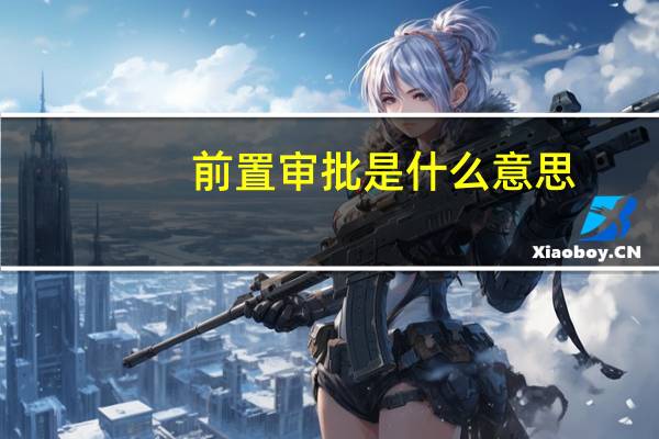 前置审批是什么意思（前置审批是什么意思）