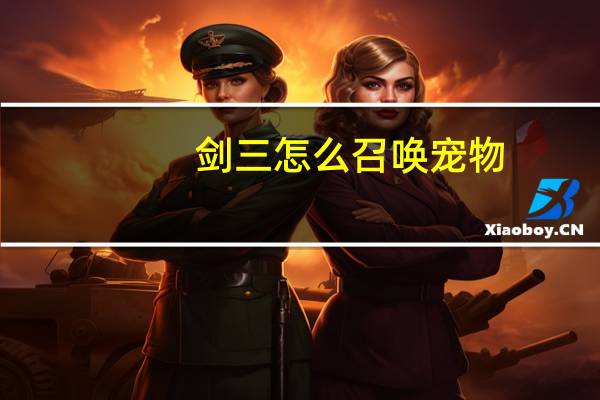 剑三怎么召唤宠物