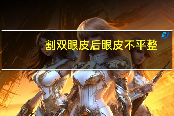 割双眼皮后眼皮不平整(双眼皮割了以后上眼皮松弛怎么办)