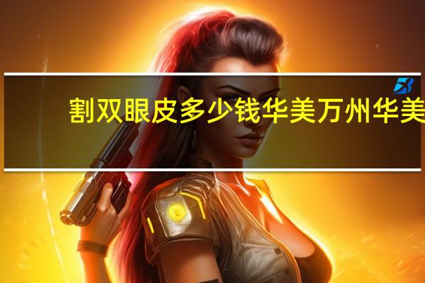 割双眼皮多少钱华美 万州华美做个双眼皮大概多少钱