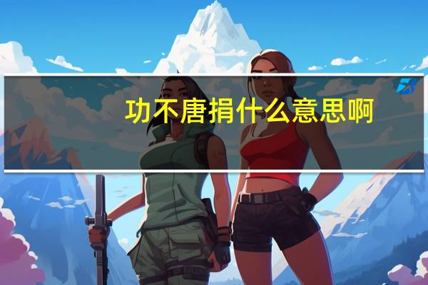 功不唐捐什么意思啊（功不唐捐什么意思）