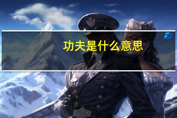 功夫是什么意思