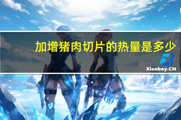 加增 猪肉切片的热量是多少