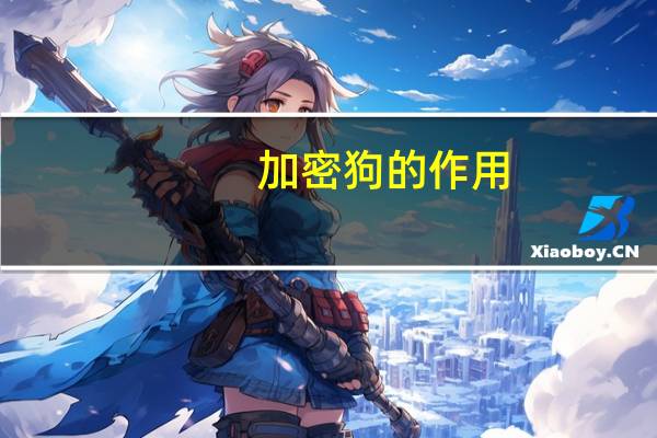 加密狗的作用（加密狗）
