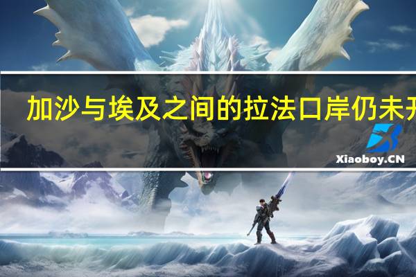 加沙与埃及之间的拉法口岸仍未开放