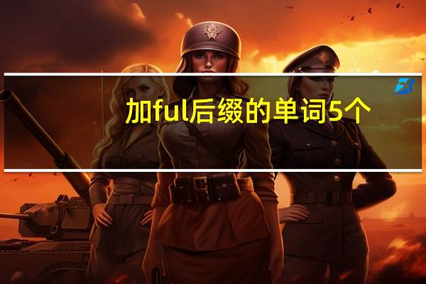 加ful后缀的单词5个