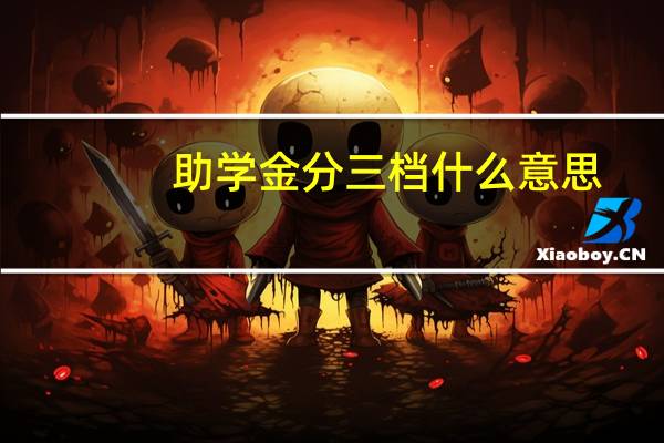 助学金分三档什么意思