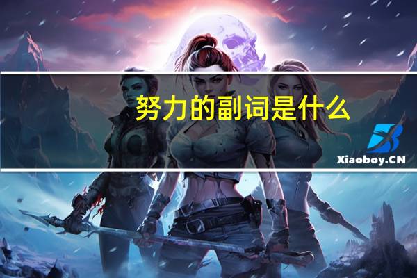 努力的副词是什么