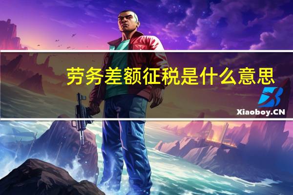 劳务差额征税是什么意思