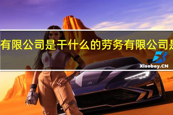 劳务有限公司是干什么的 劳务有限公司是干什么的