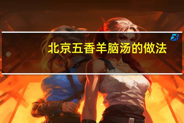 北京五香羊脑汤的做法