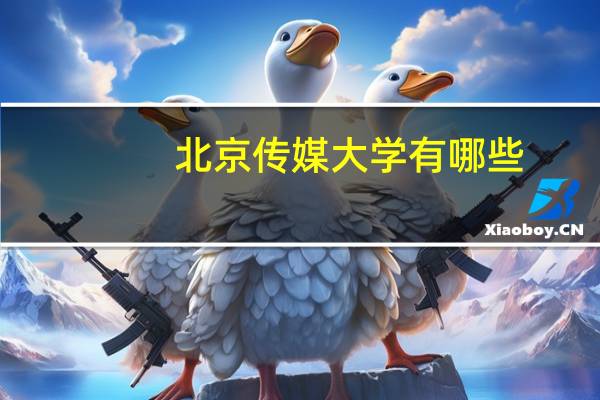 北京传媒大学有哪些
