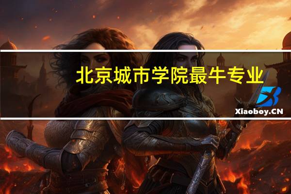 北京城市学院最牛专业