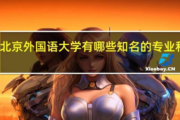 北京外国语大学有哪些知名的专业和学科