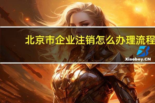 北京市企业注销怎么办理流程
