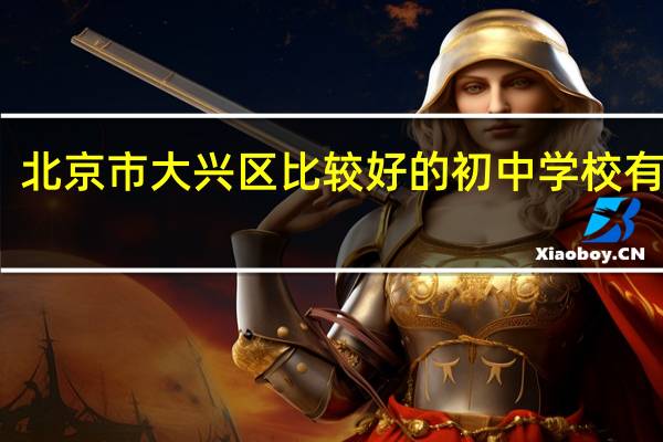北京市大兴区比较好的初中学校有哪些