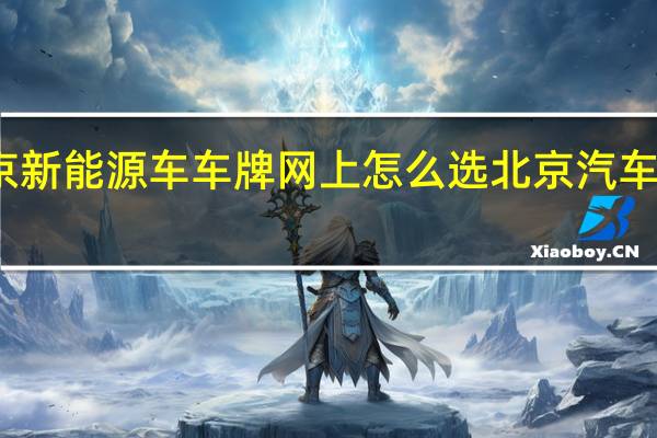 北京新能源车车牌网上怎么选 北京汽车牌照选号