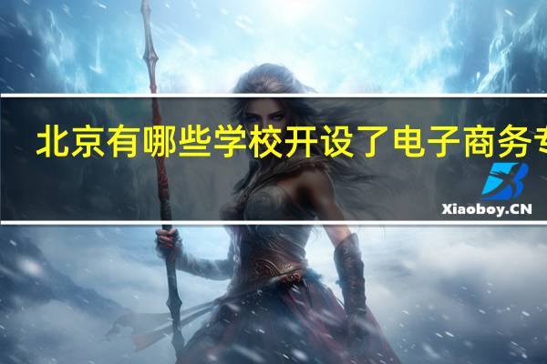 北京有哪些学校开设了电子商务专业