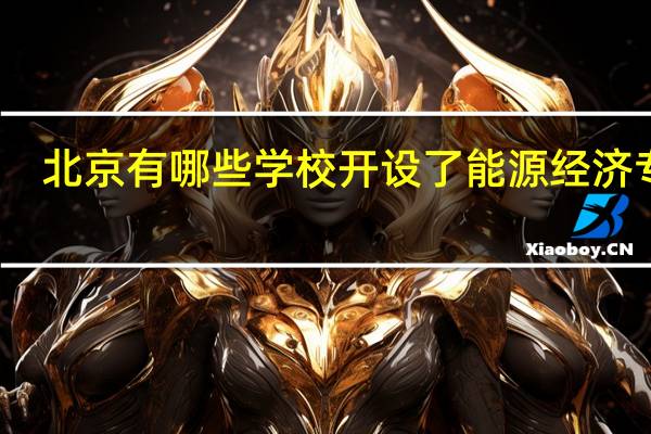 北京有哪些学校开设了能源经济专业