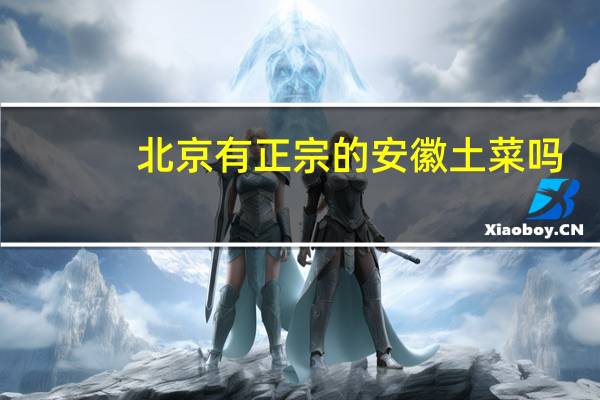 北京有正宗的安徽土菜吗