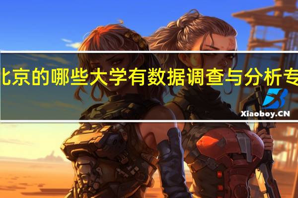 北京的哪些大学有数据调查与分析专业100