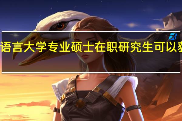 北京语言大学专业硕士在职研究生可以获得双证吗
