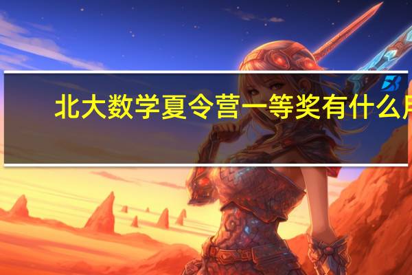 北大数学夏令营一等奖有什么用
