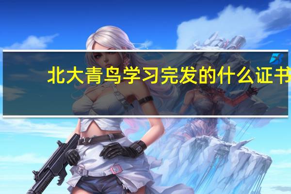 北大青鸟学习完发的什么证书