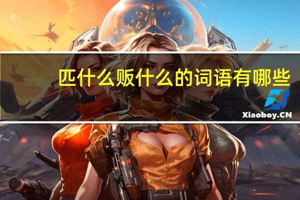 匹什么贩什么的词语有哪些?