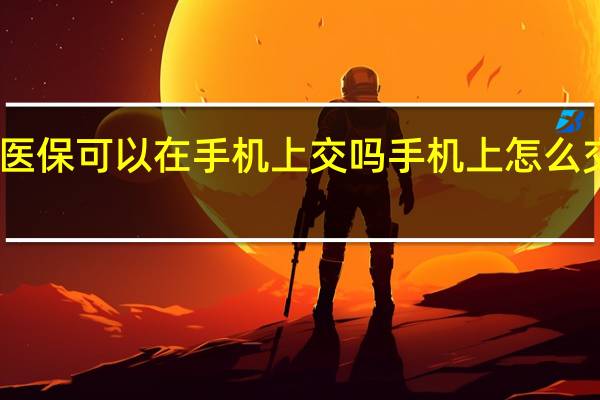 医保可以在手机上交吗　手机上怎么交医保