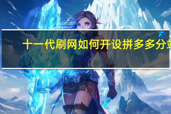 十一代刷网 如何开设拼多多分站(拼多多新用户代刷网)