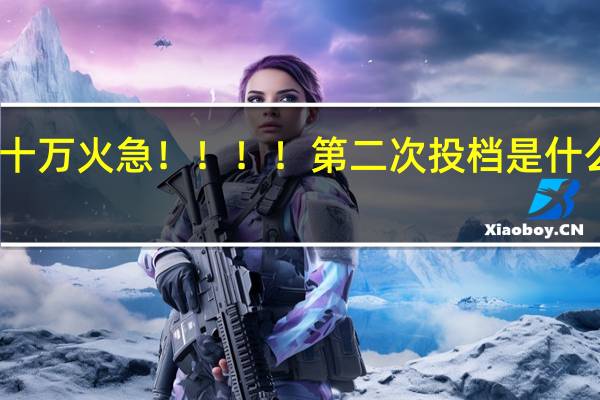十万火急！！！！第二次投档是什么意思