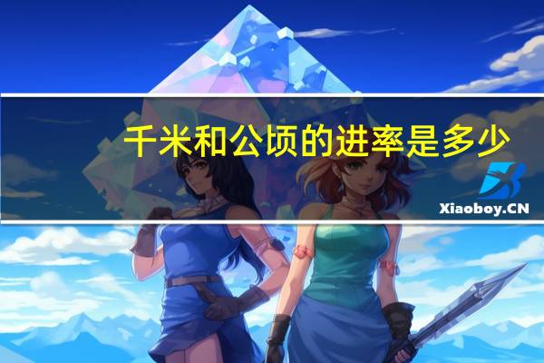 千米和公顷的进率是多少