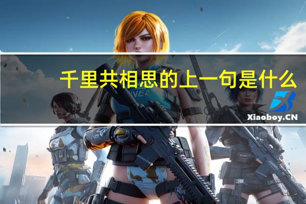 千里共相思的上一句是什么