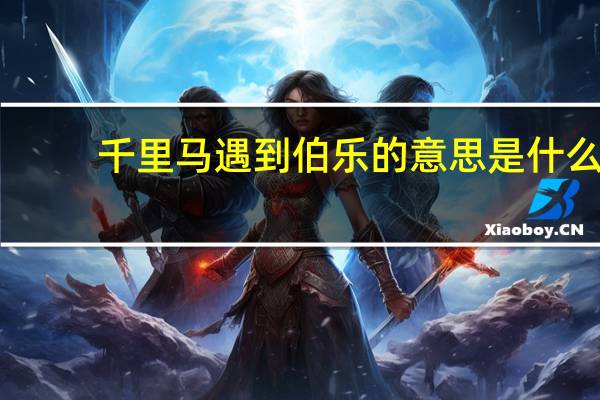千里马遇到伯乐的意思是什么